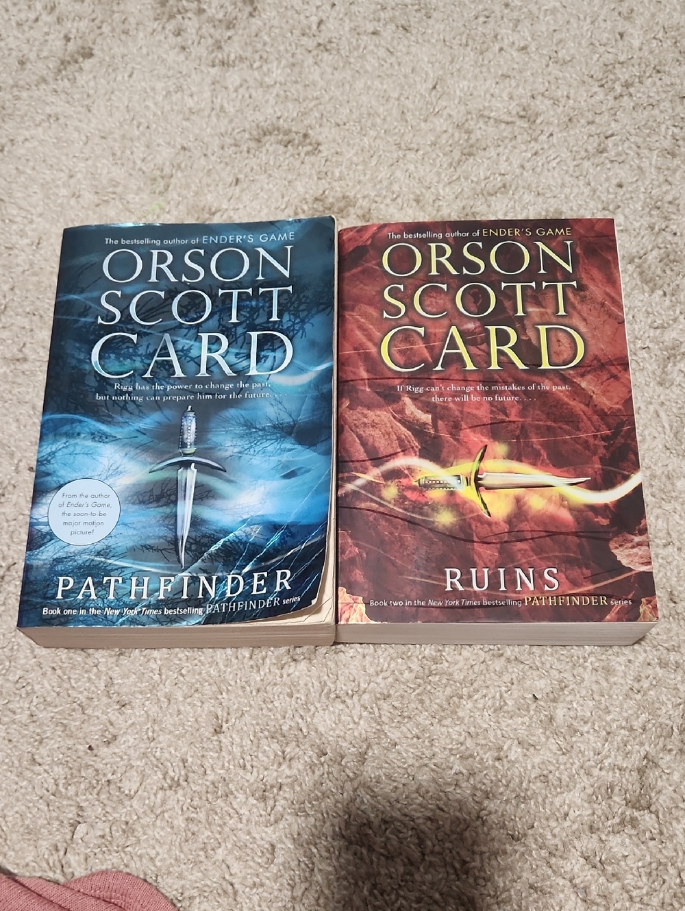 Orson Scott Card Pathfinder & Ruins Paperback Set - Blue & Red Covers